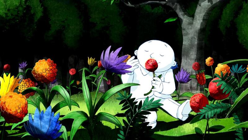 A still from Moon Man, an animated adaptation of an Ungerer book