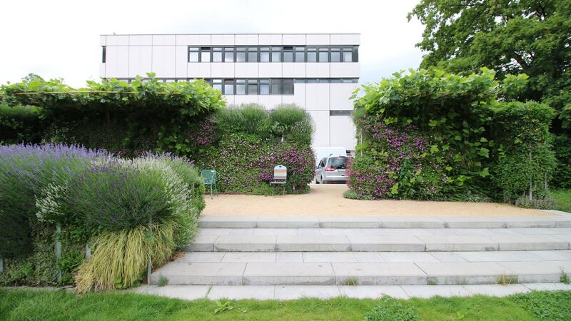 An outdoor green living room in Ludwigsburg in Germany