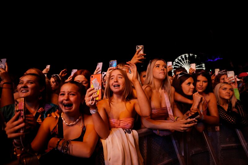Niall Horan fans go wild as he performs on the Electric Picnic Main Stage on Friday. Photograph: Alan Betson/The Irish Times

