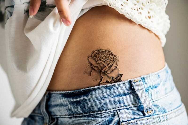 A rose tattoos are one of the classics. Photograph: iStock