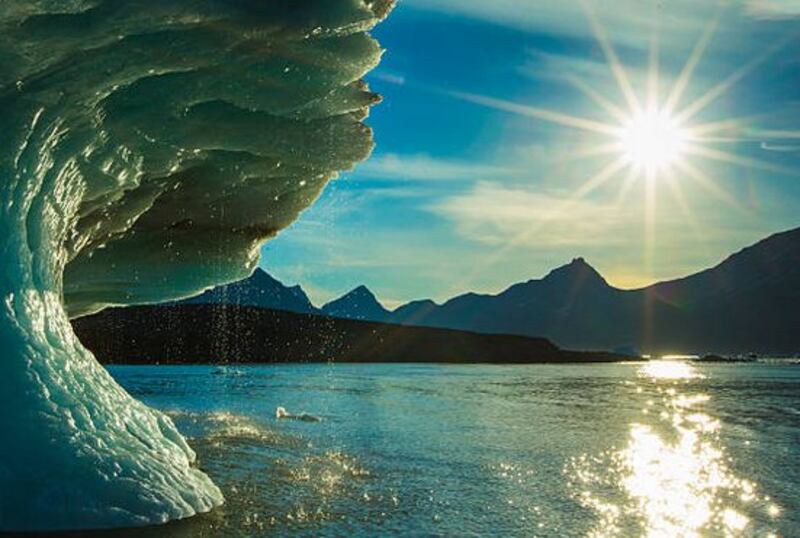 A melting iceberg in Greenland. Photograph: Getty