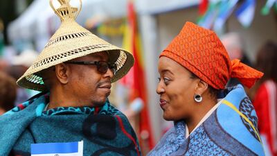 Nomawethu and Kutloano from Lesotho at  Africa Day 2017 in Farmleigh Estate in Dublin’s Phoenix Park. Africa Day is supported by Irish Aid at the Department of Foreign Affairs and Trade.  Photograph: Marc O’Sullivan