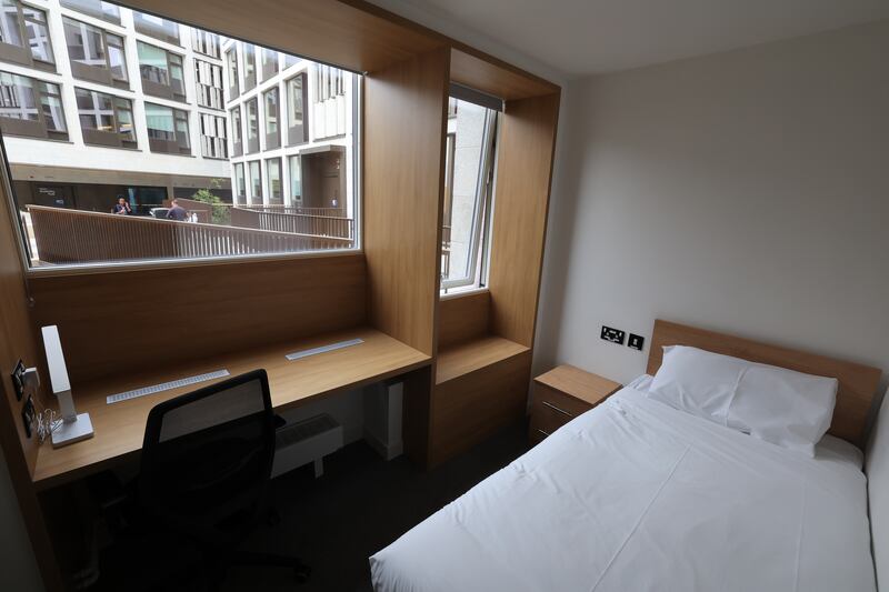 Single room. Trinity College Dublin's Printing House Square student accommodation for tourists. Photograph: Nick Bradshaw