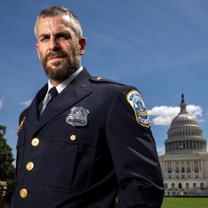 Mike Fanone: ‘I started getting Tasered at the base of my skull. It was excruciatingly painful.’ Photograph: Jamie Roberts/Amos Pictures/BBC