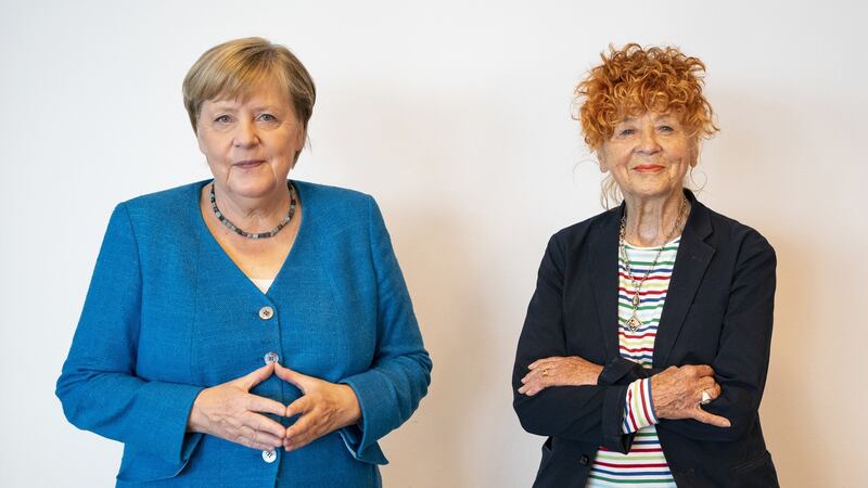 Angela Merkel and photographer Herlinde Koelbl.