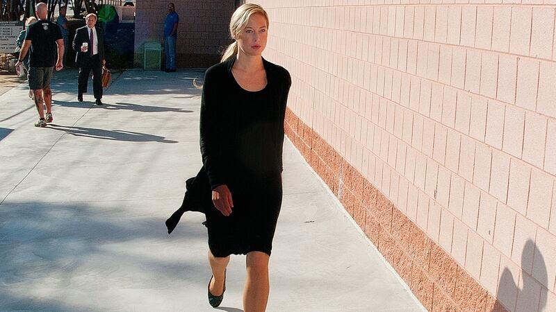 Molly Martens Corbett attending court in North Carolina during the original trial. Photograph: Donnie Roberts/The Dispatch