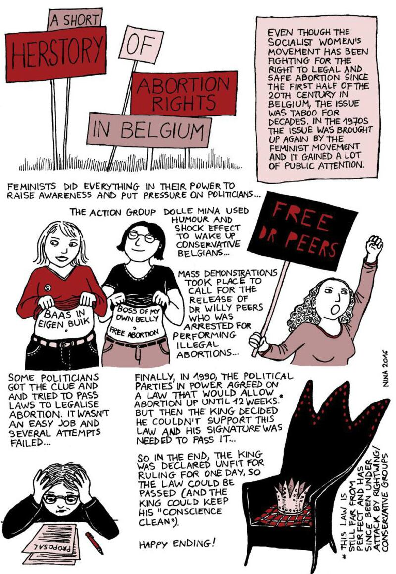 Short herstory of abortion rights in Belgium by Nina Nijsten