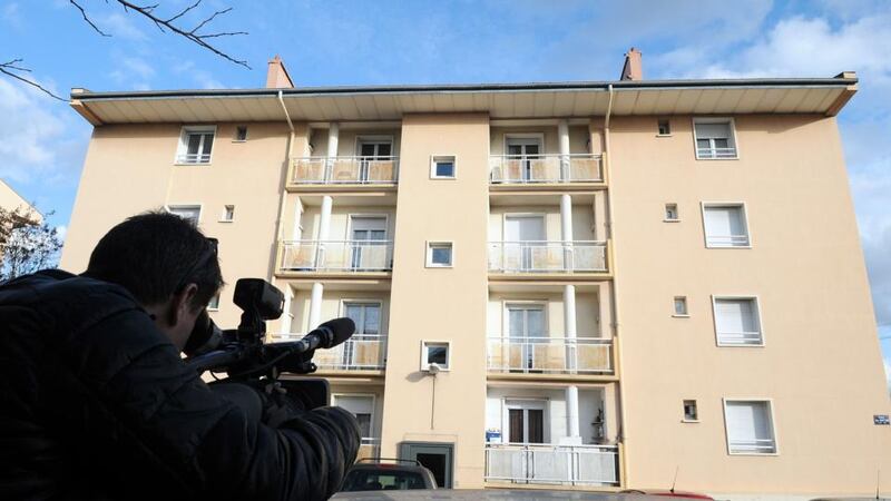 A building in Beziers, France, where a Russian Chechen suspected of preparing a terrorist attack was living before his arrest on January 19th. Five Russian Chechens were placed under custody in Beziers and Saint-Jean-de-Vedas, outside Montpellier. Photograph:  Pascal Guyot/AFP/Getty Images