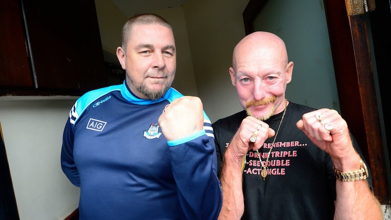 Donal Ward and Mathew Sherry at The Old County Bar, Crumlin. Photograph: Cyril Byrne