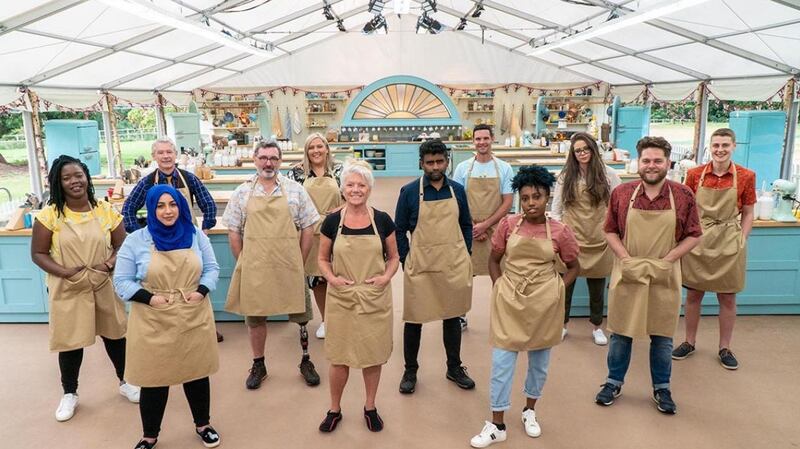 The new socially distanced crew  of The Great British Bake Off