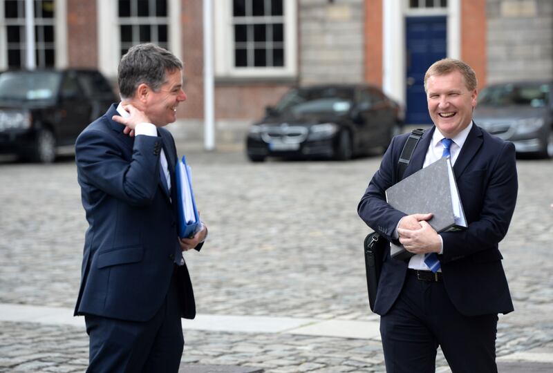 Minister for Finance Paschal Donohoe and Minister for Public Expenditure Michael McGrath will face hugely difficult decisions in drafting their next budget. Photograph: Dara Mac Dónaill