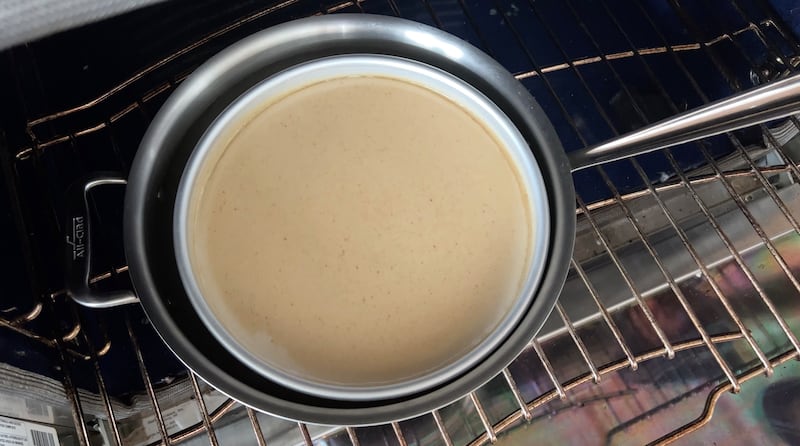 Custard sets for a spiced creme caramel. Photograph: Kelly Marshall/The New York Times