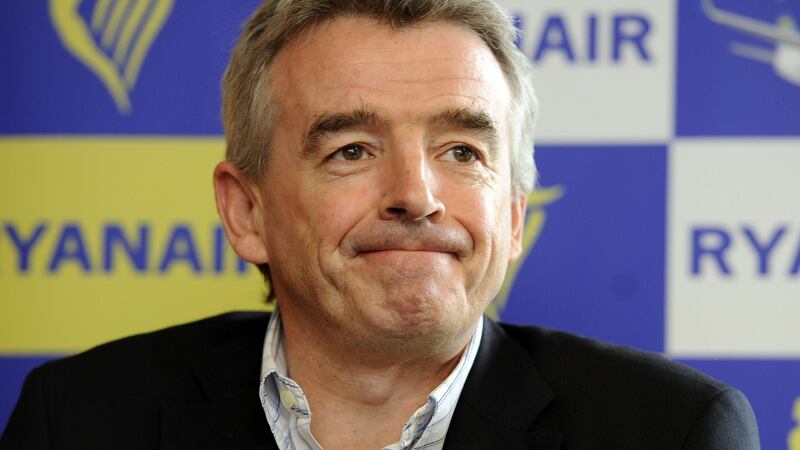 Michael O’Leary pictured at the Ryanair AGM at Dublin Airport in  2012. Photograph: Dave Meehan.