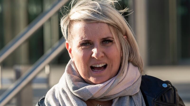 Aneta Cieciwa, a friend of Natalia Karaczyn, leaving court on Monday. Photograph: Collins Courts