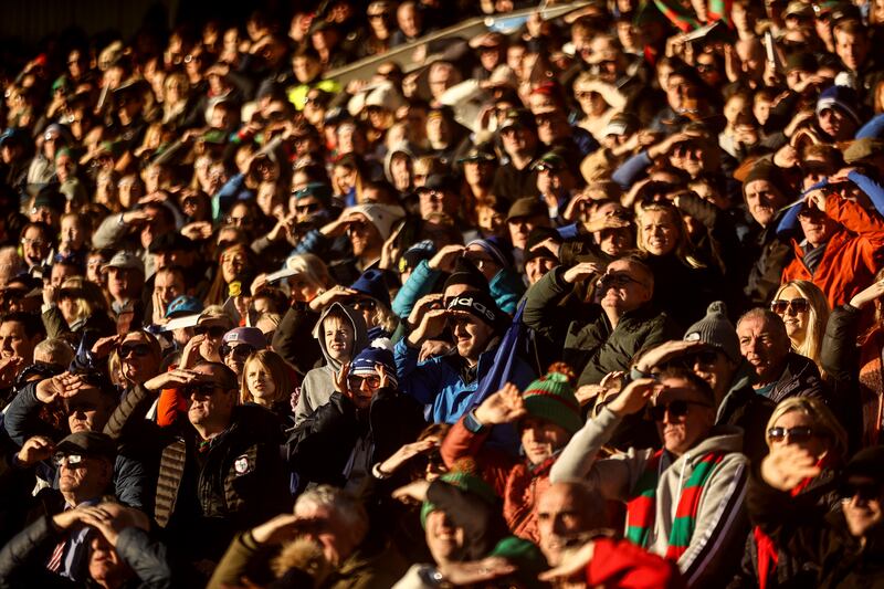TG4 covered the semi-final between St Brigid’s and Castlehaven in Thurles, when the gloomy, shaded frost-covered part of the pitch resembled something you might see in Siberia. Photograph: Ben Brady/Inpho