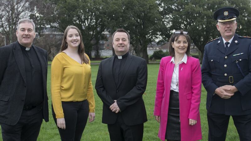 Pope Francis in Ireland Behind the Scenes: Fr Damien McNeice, Laura Phelan, Fr Tim Bartlett, Anne Griffin, Chief Supt Finbarr Murphy