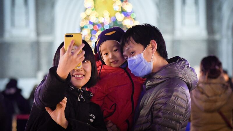 Christmas Eve mass at a Catholic church in Beijing in 2018. Photograph: Wang Zhao/AFP via Getty Images.