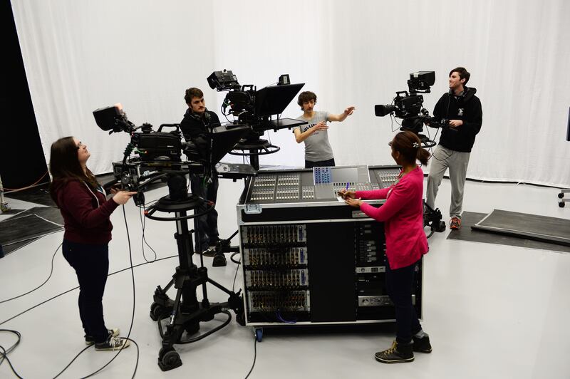 Students at the Natonal Film School at IADT in Dún Laoghaire.
Photograph: Cyril Byrne