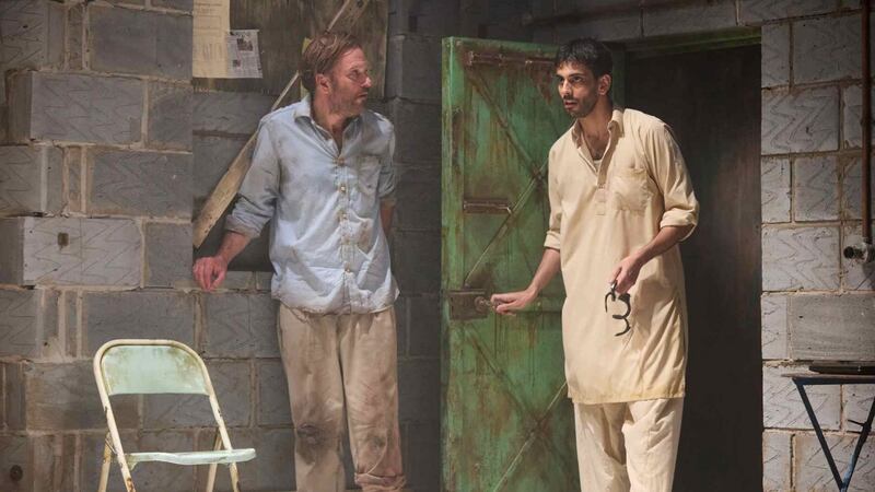 Daniel Lapaine and Sid Sagar Dar in The Invisible Hand. Photograph: Mark Douet