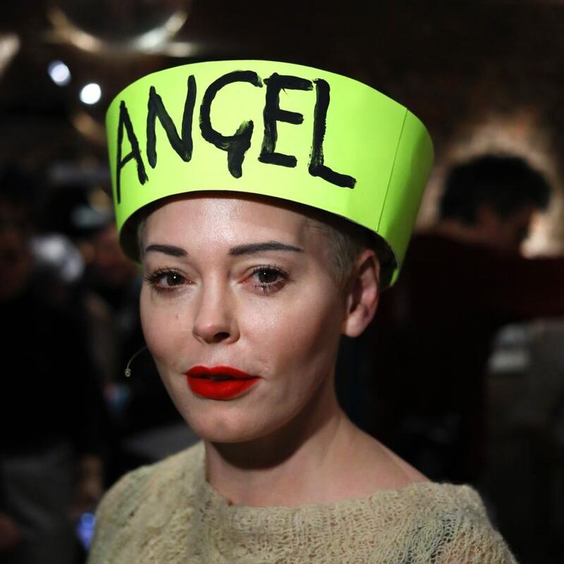 Rose McGowan at London Fashion Week last month. Photograph: Tim Whitby/BFC/Getty