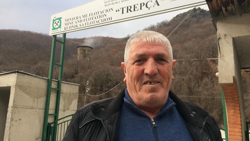 Adem Zeka, outside the vast Trepca metals mine in Mitrovica. Photograph: Daniel McLaughlin