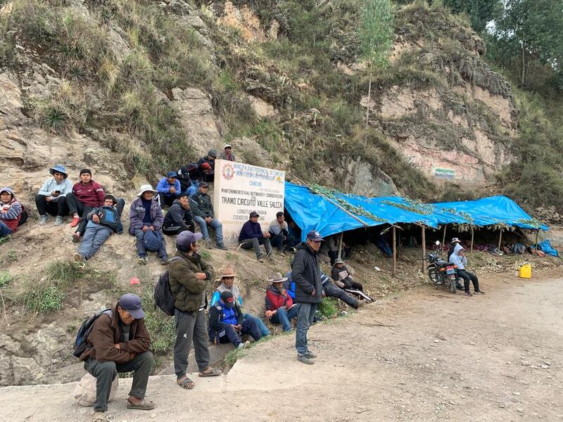 'The protests and road blockages were most evident where the road passed through what appeared to me to be disadvantaged communities and where the people looked poorest.' Photograph: Peter Murtagh.
