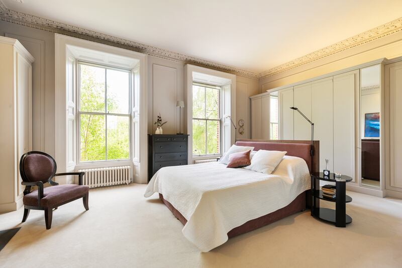 Principal bedroom lies on the first floor. Photograph: Angela Mujica