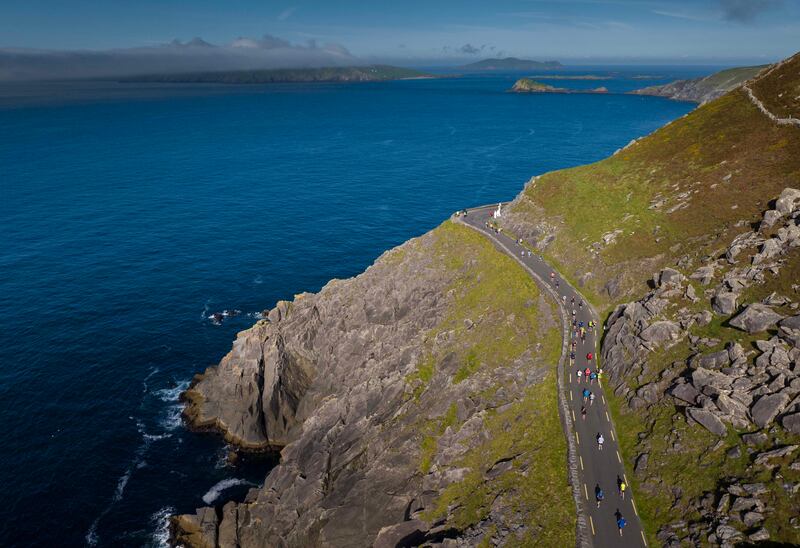 People take part in the Dingle marathon in glorious sunshine on September 2nd. Photograph: Domnick Walsh/Eye Focus Ltd