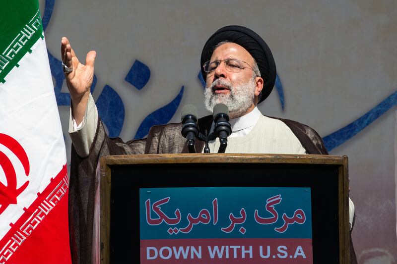 
Iranian president Ebrahim Raisi blamed the US for the fact that the prisoner deal, which he described as a 'humanitarian action', did not happen sooner. Photograph: Arash Khamooshi/New York Times
                      