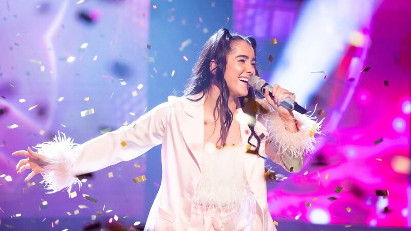 Brooke Scullion performing on The Late Late Show Eurosong Special in Feburary. Photograph: Andres Poveda