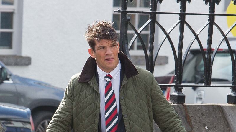 Donncha O’Callaghan at the funeral. Photograph: Tom Honan