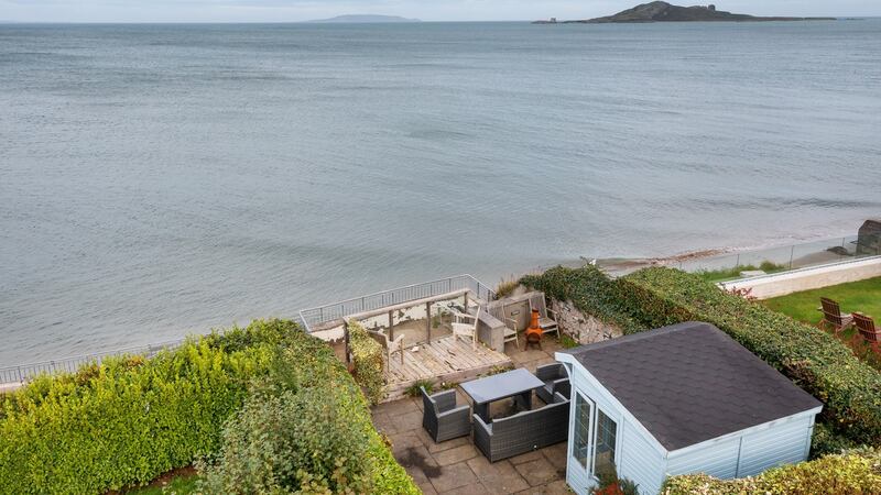 Back garden with sea view