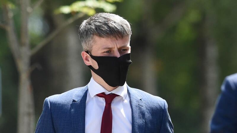 Chris O’Donoghue arriving at Killarney District Court on Monday where he pleaded guilty to a charge of assault causing harm. Photograph: Michelle Cooper Galvin.