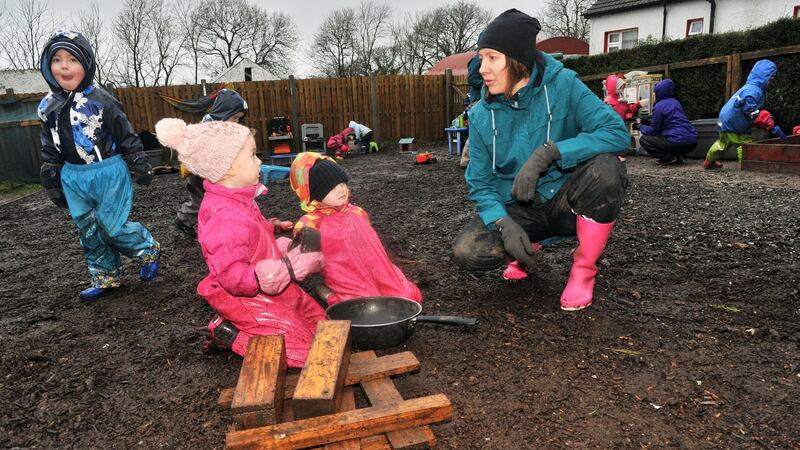 Miina Murphy of the Kildinan Pre-school, based on her family farm in Kildinan, Co Cork. Photograph: Daragh Mc Sweeney/Provision