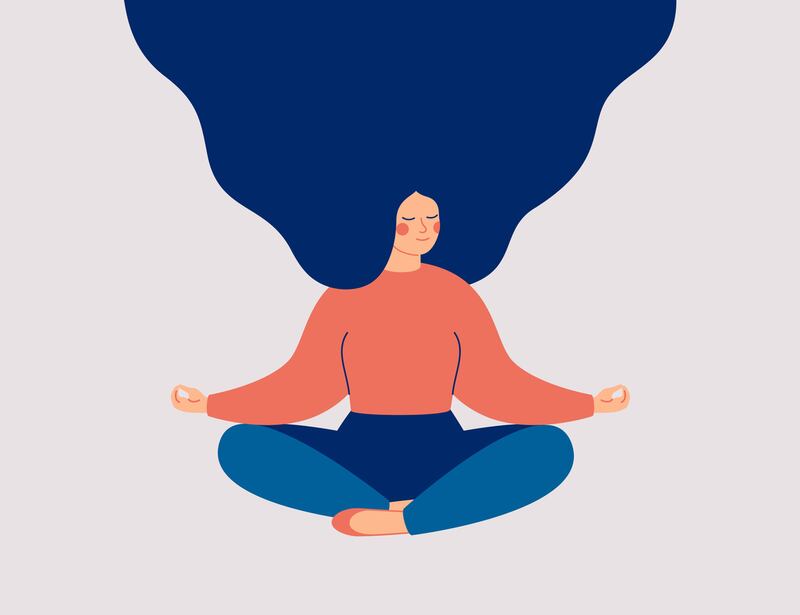 Meditation can help create a soothing environment. Illustration: iStock