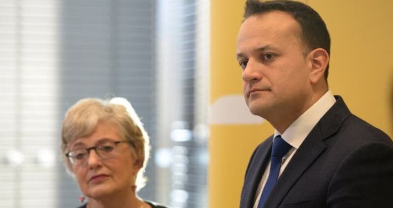 Former minister Katherine Zappone and Tánaiste Leo Varadkar. File photograph: Dara Mac Donaill