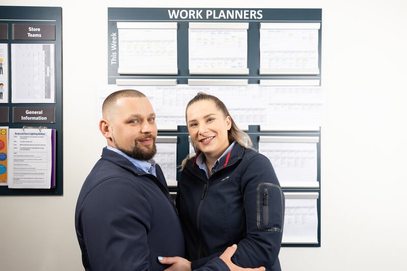 Joined-up communication between stores means that the couple, despite working in different towns, can be assured of getting time off together