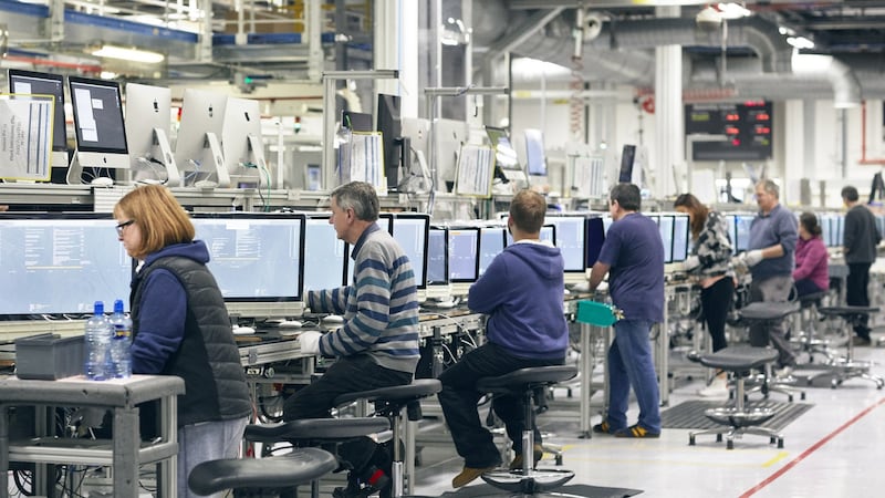 Staff at work in Apple’s Hollyhill campus in Cork