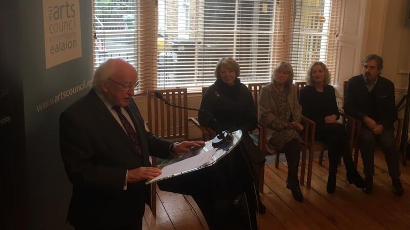 President Michael D Higgins: “a great Irish one-edition-only person, our president who is our luck and our example – the Laureate of Irish Hope himself”