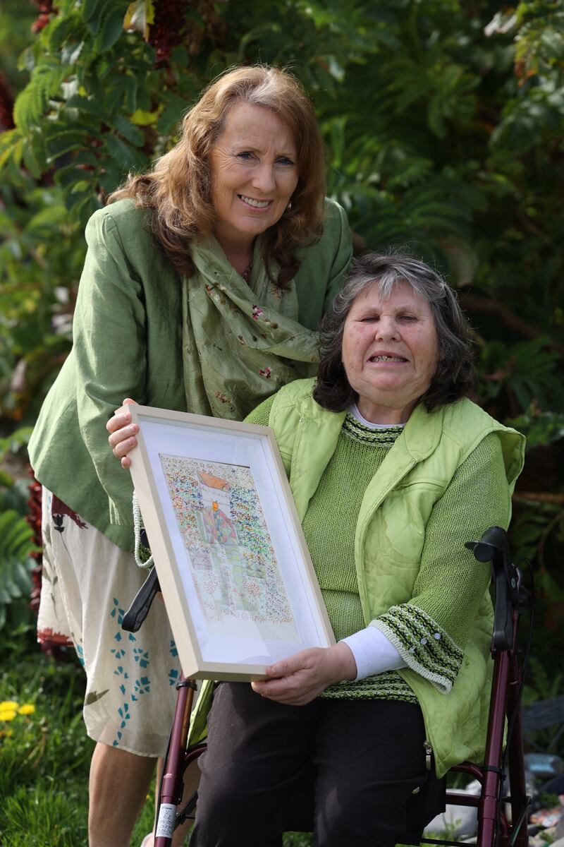 Bernadette Wall with her sister Rita in Otranto Park, Co Dublin. Photograph: Nick Bradshaw 