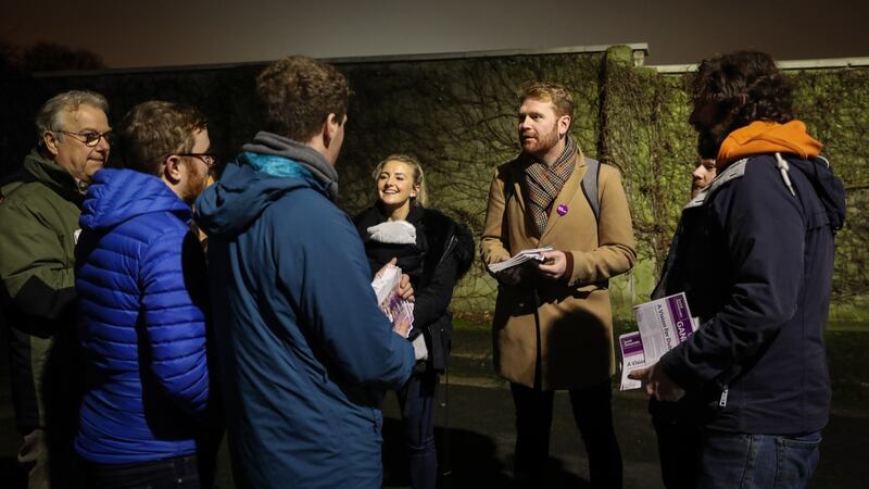 With supporters. Photograph: Crispin Rodwell