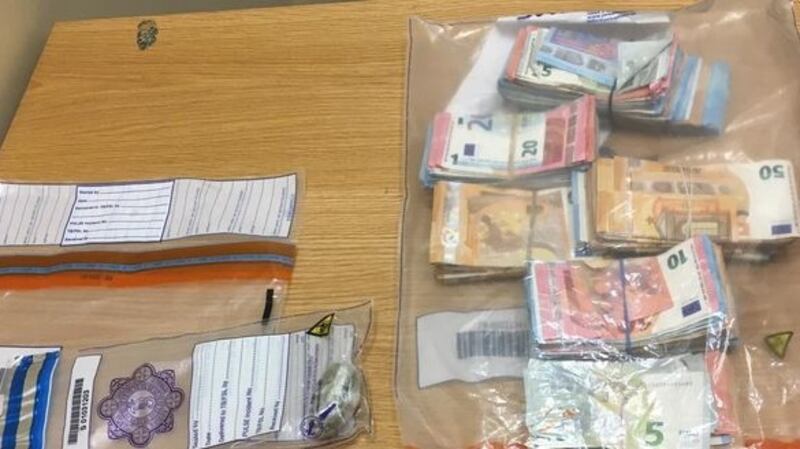 When stopped by gardaí the woman had €26,000 in cash.