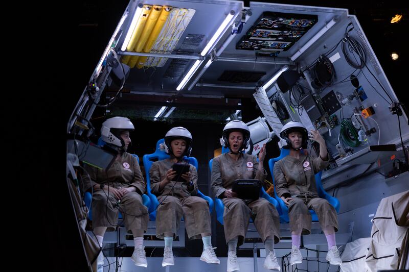 Mars: the cast rehearse the new opera. Photograph: Karen Cox/New York Times
                      