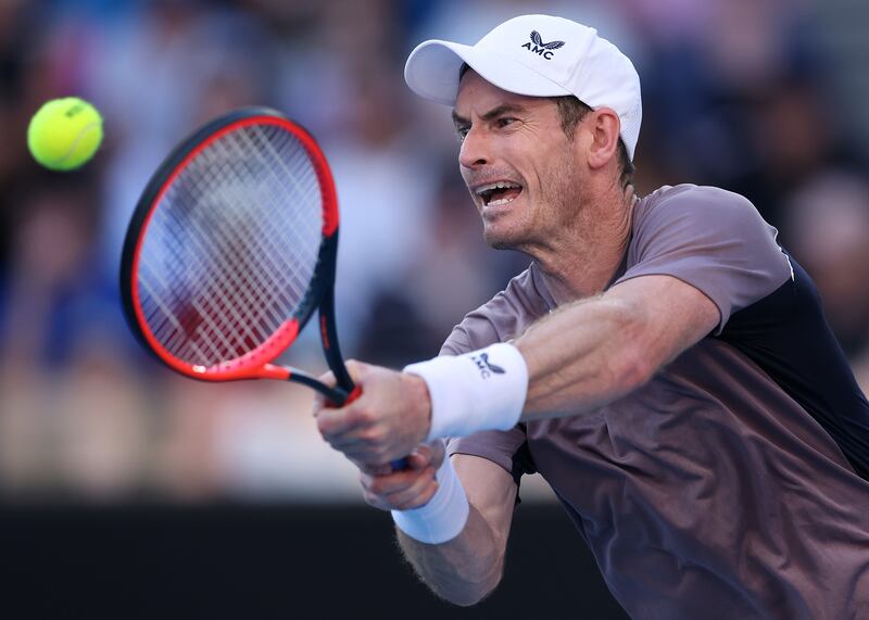 Andy Murray in action during his defeat by Tomas Martin Etcheverry at Melbourne Park: the Scot admits he may now have played his last Australian Open. Photograph: Julian Finney/Getty Images