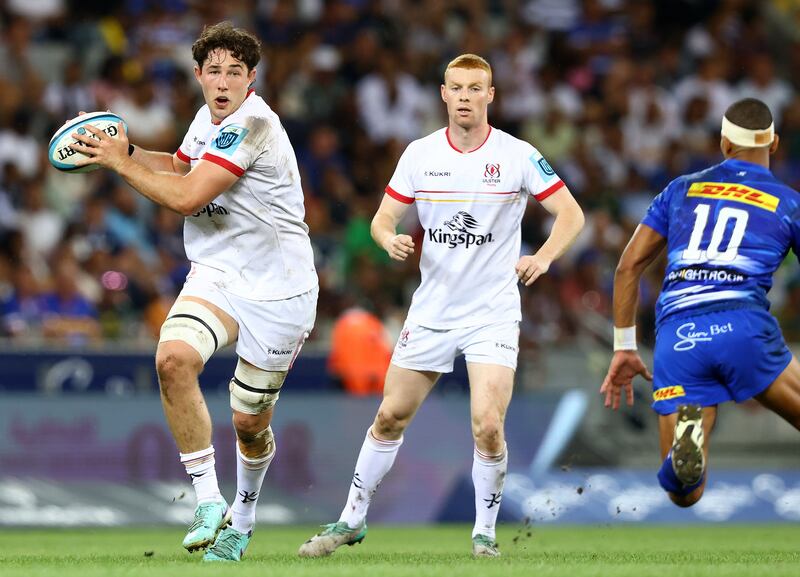 David McCann of Ulster on the ball in the URC clash with the Stormers. Photograph: EJ Langner/Steve Haag Sports/Inpho
