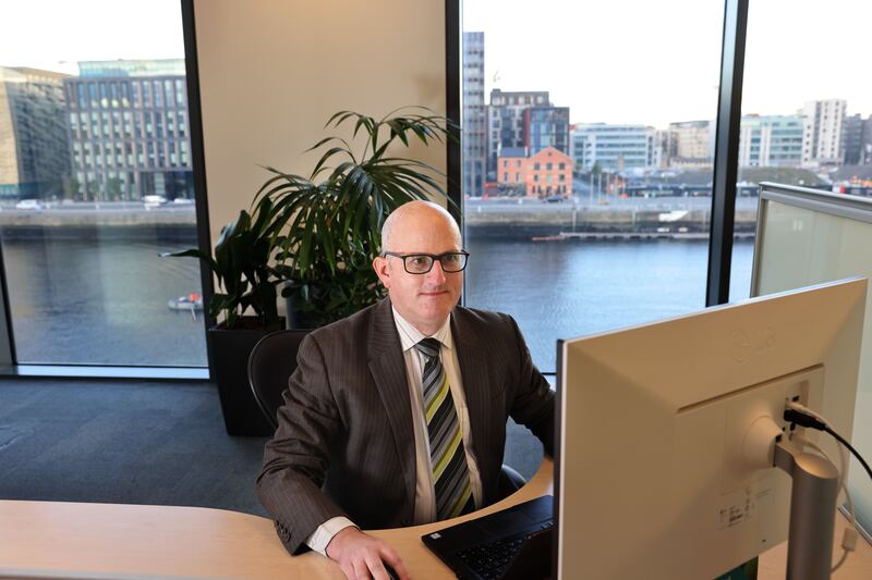 Colm McNamee at work in Salesforce, Dublin. 'We are all different types of learners, and what we need is individualised learning set-ups for every child in the system.' Photograph: Dara MacDónaill 