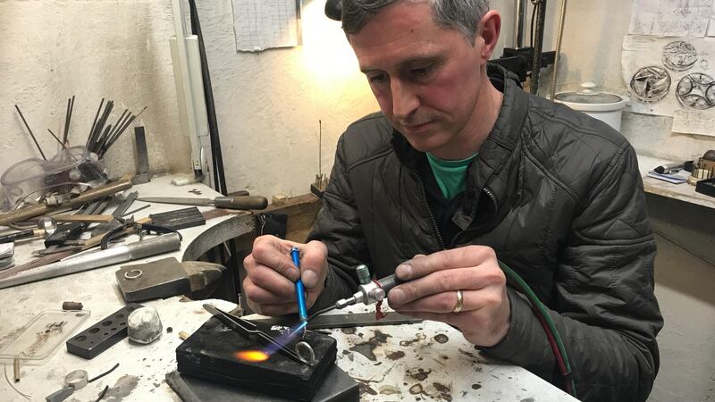 Carl Parker in his workshop.