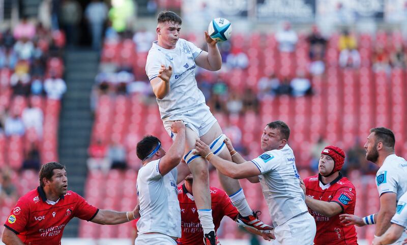 Leinster’s Diarmuid Mangan during the lineout in Emirates Lions vs Leinster in Johannesburg. Photograph: Felix Dlanga/Steve Haag Sports/Inpho