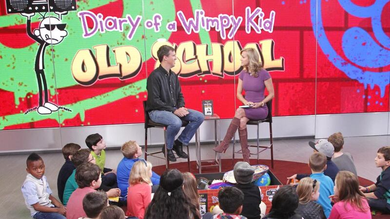 Jeff Kinney, author of Diary of a Wimpy Kid, is a guest on Good Morning America. Photograph:  Lou Rocco/Walt Disney Television via Getty Images