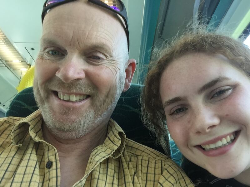 Philip Lynch with his daughter Molly during their visit to Ireland